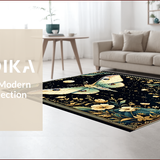 Ultra Soft Area Rug, Non Slip, Stain Resistant, Washable Area Rugs for Living Room, Bedroom, Chic Vintage Botanical Aesthetic(White)