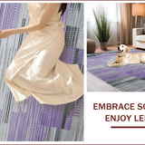 Ultra Soft Area Rug, Non Slip, Stain Resistant, Washable Area Rugs for Living Room, Bedroom, Transitional Grey Lavender Nursery Non-Shedding Rug(Purple)
