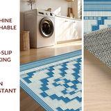 Bold Diamond Design in Cool Tones(Blue)