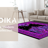 Ultra Soft Area Rug, Non Slip, Stain Resistant, Washable Area Rugs for Living Room, Bedroom, Striking Dark Romantic Imagery(Purple)