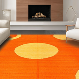 Ultra Soft Area Rug, Non Slip, Stain Resistant, Washable Area Rugs for Living Room, Bedroom, Whimsical Colorful Learning Experience(Orange)