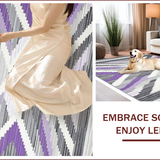 Ultra Soft Area Rug, Non Slip, Stain Resistant, Washable Area Rugs for Living Room, Bedroom, Charming Geometric Pastel Elegance(Gray)