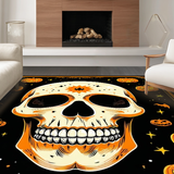 Ultra Soft Area Rug, Non Slip, Stain Resistant, Washable Area Rugs for Living Room, Bedroom, Cultural Ethnic Circle Design(Orange)