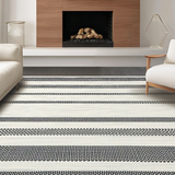 Minimalist Cream and Black Stripes(Black)