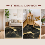 Elegant Gold and Black Geometric(Black)