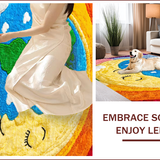 Ultra Soft Area Rug, Non Slip, Stain Resistant, Washable Area Rugs for Living Room, Bedroom, Shaggy High Pile(Yellow)