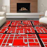 Colorful Urban Exploration Mat(Red)