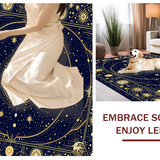 Ultra Soft Area Rug, Non Slip, Stain Resistant, Washable Area Rugs for Living Room, Bedroom, Whimsical Celestial Harmony Style(Blue)