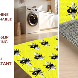 Ultra Soft Area Rug, Non Slip, Stain Resistant, Washable Area Rugs for Living Room, Bedroom, Playful Hexagonal Mosaic Style(Yellow)