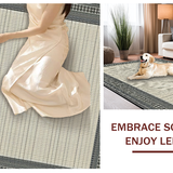 Ultra Soft Area Rug, Non Slip, Stain Resistant, Washable Area Rugs for Living Room, Bedroom, Chic Tiled Geometric Elegance(Beige)