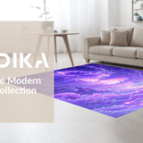 Ultra Soft Area Rug, Non Slip, Stain Resistant, Washable Area Rugs for Living Room, Bedroom, Vibrant Dreamy Mythical Creature Design(Purple)