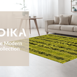Ultra Soft Area Rug, Non Slip, Stain Resistant, Washable Area Rugs for Living Room, Bedroom, Dynamic Faux Fur Textures(Gold)