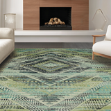 Modern Rustic Medallion Flourish(Blue)