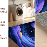 Ultra Soft Area Rug, Non Slip, Stain Resistant, Washable Area Rugs for Living Room, Bedroom, Vibrant Cosmic Planetary Aesthetic(Purple)
