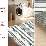 Ultra Soft Area Rug, Non Slip, Stain Resistant, Washable Area Rugs for Living Room, Bedroom, Black & White Hand-Woven Doormat Rug(Black)