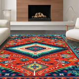 Ultra Soft Area Rug, Non Slip, Stain Resistant, Washable Area Rugs for Living Room, Bedroom, Chic Color Splash Pattern(Red)