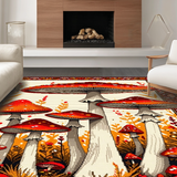 Charming Earthy Toned Mushroom Motif(Red)