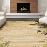 Ultra Soft Area Rug, Non Slip, Stain Resistant, Washable Area Rugs for Living Room, Bedroom, Rustic Safari Animal Imagery(Beige)