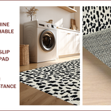 Ultra Soft Area Rug, Non Slip, Stain Resistant, Washable Area Rugs for Living Room, Bedroom, Modern Animal Design Stain-Resistant Narrow Carpet(Beige)