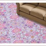Ultra Soft Area Rug, Non Slip, Stain Resistant, Washable Area Rugs for Living Room, Bedroom, Vintage Pastel Blooming Elegance(Purple)