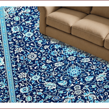 Ultra Soft Area Rug, Non Slip, Stain Resistant, Washable Area Rugs for Living Room, Bedroom, Rustic Natural Blue Patterned Decor(Blue)