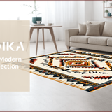 Ultra Soft Area Rug, Non Slip, Stain Resistant, Washable Area Rugs for Living Room, Bedroom, Farmhouse Tribal Low Pile Living Room Carpet(Beige)