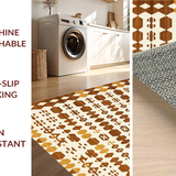 Ultra Soft Area Rug, Non Slip, Stain Resistant, Washable Area Rugs for Living Room, Bedroom, Rustic Earthy Cow Motif(Brown)