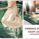 Ultra Soft Area Rug, Non Slip, Stain Resistant, Washable Area Rugs for Living Room, Bedroom, Elegant Forest-Inspired Decorative Accent(Green)