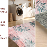 Ultra Soft Area Rug, Non Slip, Stain Resistant, Washable Area Rugs for Living Room, Bedroom, Artful Geometric Color Splash(Pink)