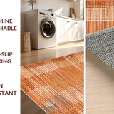 Ultra Soft Area Rug, Non Slip, Stain Resistant, Washable Area Rugs for Living Room, Bedroom, Lively Textured Warmth Elements(Orange)