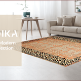 Ultra Soft Area Rug, Non Slip, Stain Resistant, Washable Area Rugs for Living Room, Bedroom, Stylish Earthy Leopard Aesthetic(Beige)
