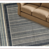 Ultra Soft Area Rug, Non Slip, Stain Resistant, Washable Area Rugs for Living Room, Bedroom, Chic Modern Border Aesthetic(Blue)