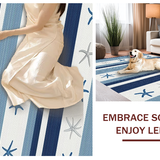 Ultra Soft Area Rug, Non Slip, Stain Resistant, Washable Area Rugs for Living Room, Bedroom, Elegant Blue and Gray Pattern(Blue)