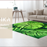 Ultra Soft Area Rug, Non Slip, Stain Resistant, Washable Area Rugs for Living Room, Bedroom, Vibrant Botanical Hallway Rug for Indoor Outdoor Use(Green)