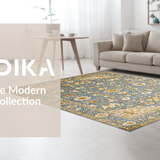 Rustic Earthy Floral Tiled Motif(Blue)