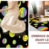 Ultra Soft Area Rug, Non Slip, Stain Resistant, Washable Area Rugs for Living Room, Bedroom, Lively Multicolored Geometric Display(Yellow)