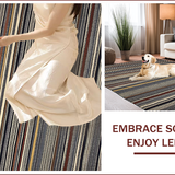 Ultra Soft Area Rug, Non Slip, Stain Resistant, Washable Area Rugs for Living Room, Bedroom, Boho Chic Striped Aesthetic(Gray)