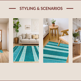 Ultra Soft Area Rug, Non Slip, Stain Resistant, Washable Area Rugs for Living Room, Bedroom, Waterproof Outdoor Camping RV Beach Mat(Blue)