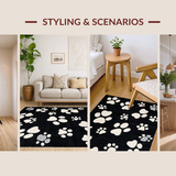 Ultra Soft Area Rug, Non Slip, Stain Resistant, Washable Area Rugs for Living Room, Bedroom, Stylish Abstract Animal Pattern(Black)