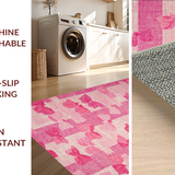 Ultra Soft Area Rug, Non Slip, Stain Resistant, Washable Area Rugs for Living Room, Bedroom, Whimsical Bow Rug, Playful Pink(Pink)