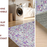 Ultra Soft Area Rug, Non Slip, Stain Resistant, Washable Area Rugs for Living Room, Bedroom, Contemporary Cosmic Motif(Gray)