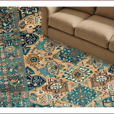 Ultra Soft Area Rug, Non Slip, Stain Resistant, Washable Area Rugs for Living Room, Bedroom, Artistic Vintage Tiled Arrangement(Beige)