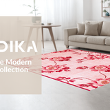 Ultra Soft Area Rug, Non Slip, Stain Resistant, Washable Area Rugs for Living Room, Bedroom, Fluffy Romantic Blossom Arrangement(Pink)