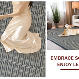 Ultra Soft Area Rug, Non Slip, Stain Resistant, Washable Area Rugs for Living Room, Bedroom, Unique Ogee Patterned Texture(Gray)