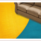Ultra Soft Area Rug, Non Slip, Stain Resistant, Washable Area Rugs for Living Room, Bedroom, Contemporary Splash Design Bedroom Area Rug(Yellow)