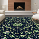 Ultra Soft Area Rug, Non Slip, Stain Resistant, Washable Area Rugs for Living Room, Bedroom, Cozy Earthy Tone Composition(Blue)