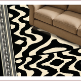 Ultra Soft Area Rug, Non Slip, Stain Resistant, Washable Area Rugs for Living Room, Bedroom, Wildlife Okapi Runner Rug for Hallways(Black)
