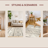 Ultra Soft Area Rug, Non Slip, Stain Resistant, Washable Area Rugs for Living Room, Bedroom, Sophisticated Cozy Chevron Design(Beige)