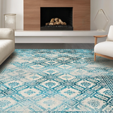 Elegant Vintage Geometric Textures(Blue)