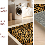 Ultra Soft Area Rug, Non Slip, Stain Resistant, Washable Area Rugs for Living Room, Bedroom, Contemporary Luxe Cheetah Style(Brown)